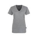 Damen-V-Shirt Classic #126 15 grau-meliert M