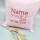 Geburtskissen Leinen rosa Stick pink-rosa-weiss 40x40 cm