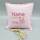 Geburtskissen Leinen rosa Stick pink-rosa-weiss 40x40 cm