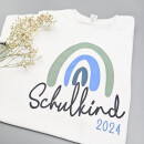 Kinder-T-Shirt - Schulkind 2023 Regenbogen blau/grün 110 / 116