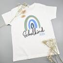 Kinder-T-Shirt - Schulkind 2023 Regenbogen blau 122 / 128