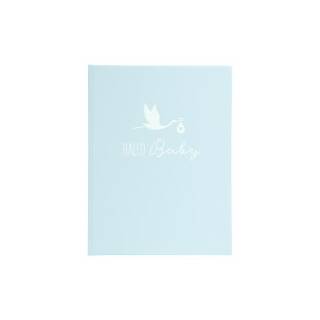 Babytagebuch Storch blau