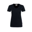 Damen-V-Shirt Mikralinar® #181 schwarz 05 L