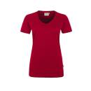 Damen-V-Shirt Mikralinar® #181 weinrot 17 L
